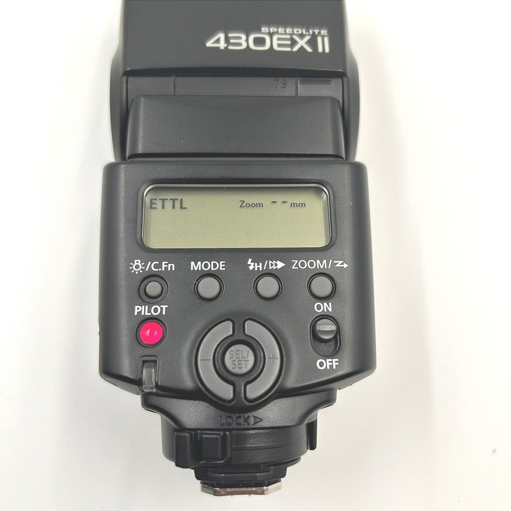 Canon Speedlite 430EX II Camera‎ Flash LED OS Black Tested & Working *See Video*